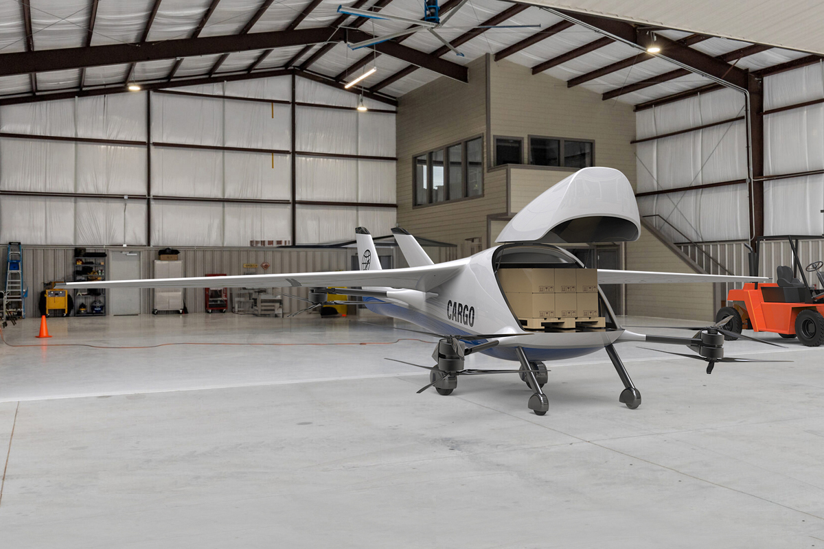 AIR ONE Cargo eVTOL air cargo production aircraft AIR ONE Cargo eVTOL air cargo production aircraft